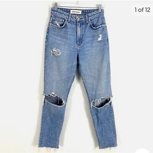 Reformation high rise cigarette jeans
